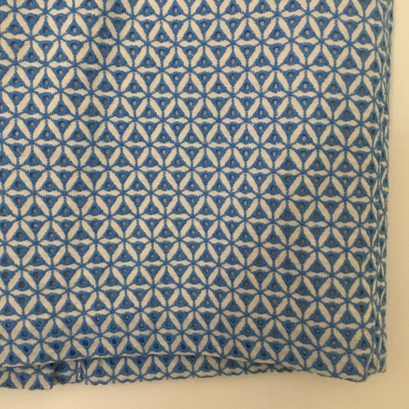 Talbots // Blue, White Embroidered Pencil Skirt 2P - Picture 3 of 8